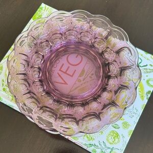 HEISEY Provincial By Imperial Glass Ohio Amethyst Set 3 Salad Plates